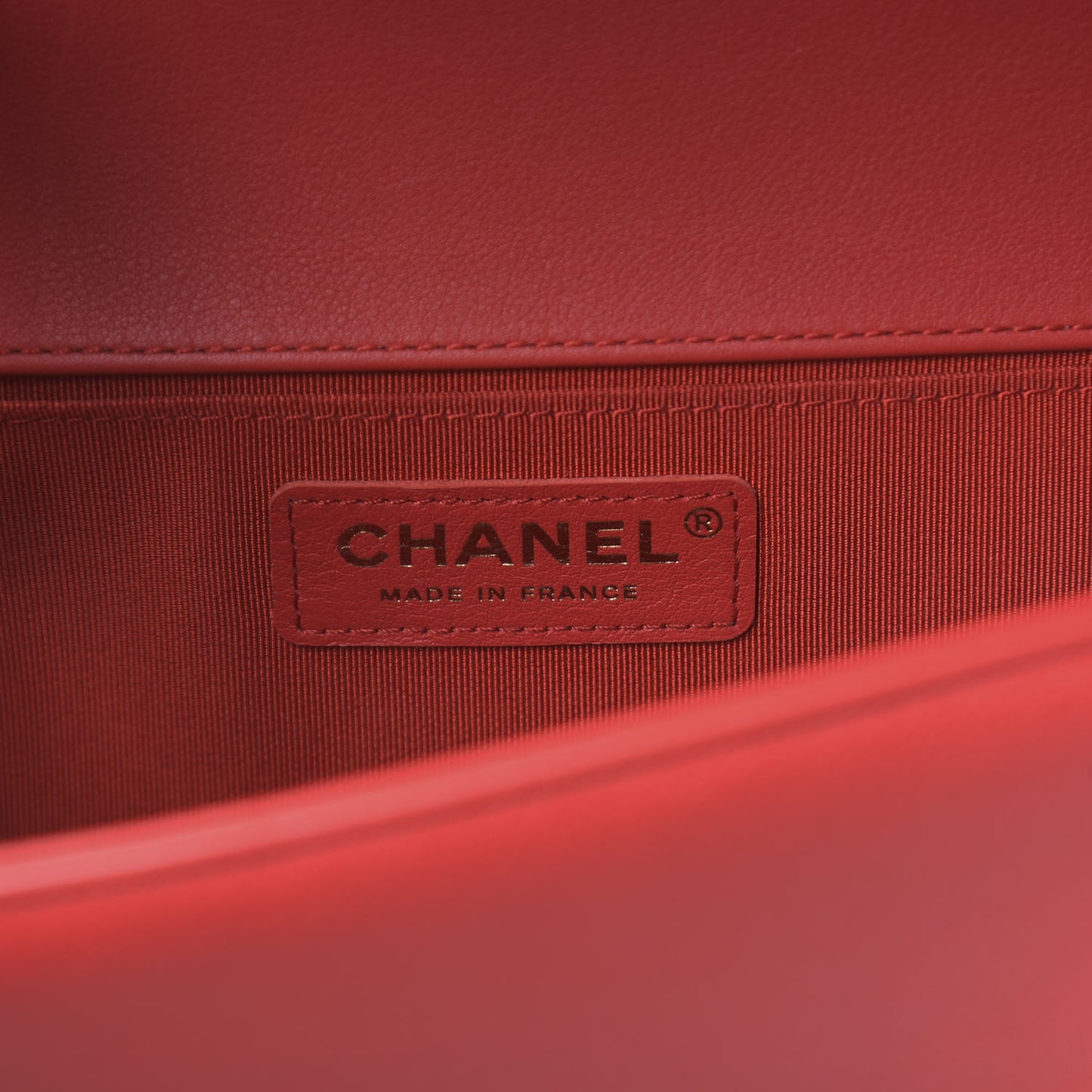 Lambskin Quilted Medium Boy Flap Red