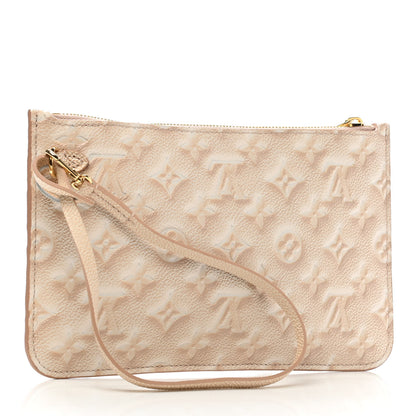 Louis Vuitton Empreinte Monogram Summer Stardust Neverfull MM Pochette Beige Clair 3 of 6