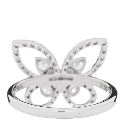 Graff 18K White Gold Diamond Butterfly Silhouette Ring 53 6.5 2 of 5
