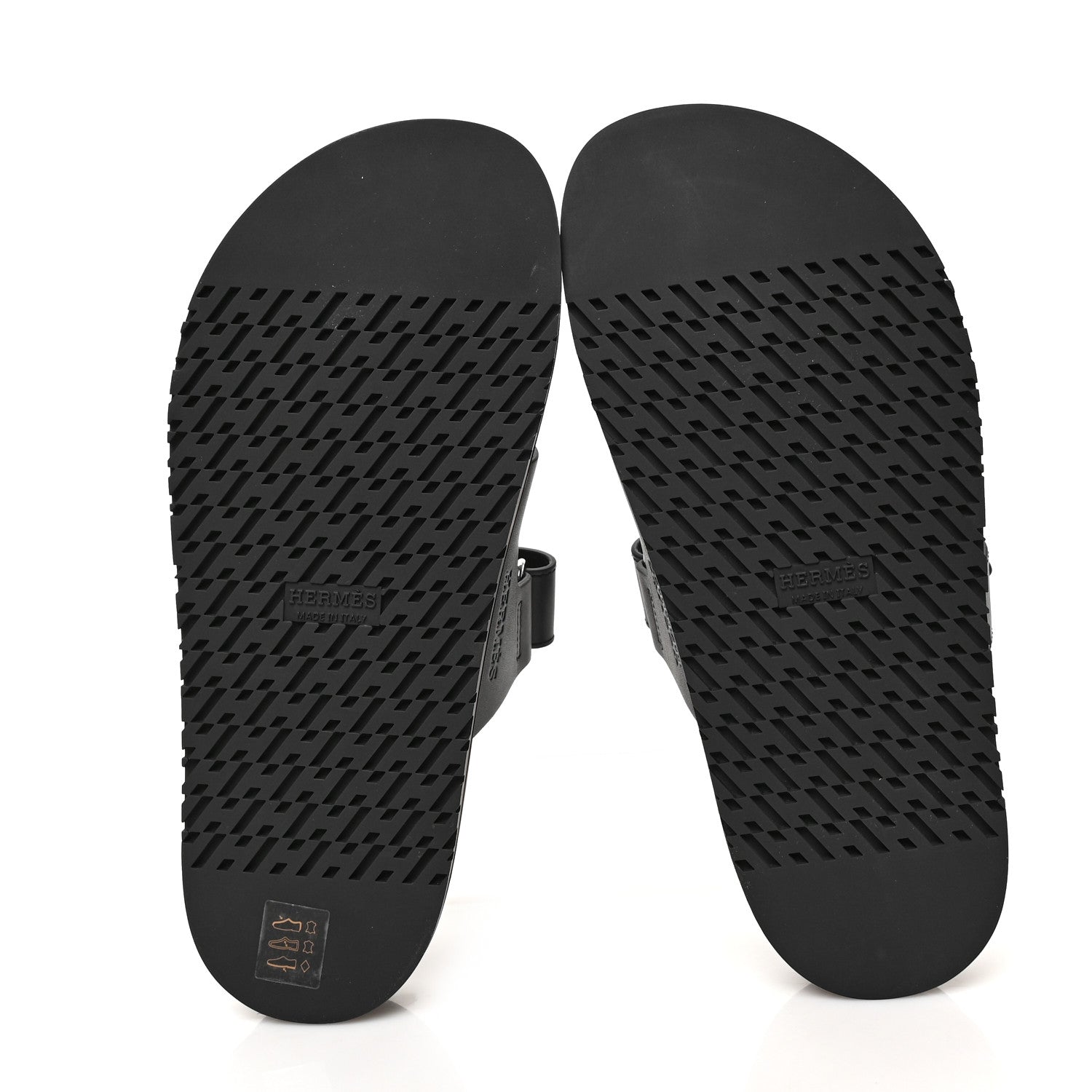 Hermes Calfskin Womens Chypre Sandals 38 Black 6 of 10