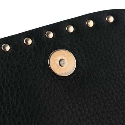 Valentino Garavani Grained Calfskin Rockstud Saddle Bag Black 11 of 14