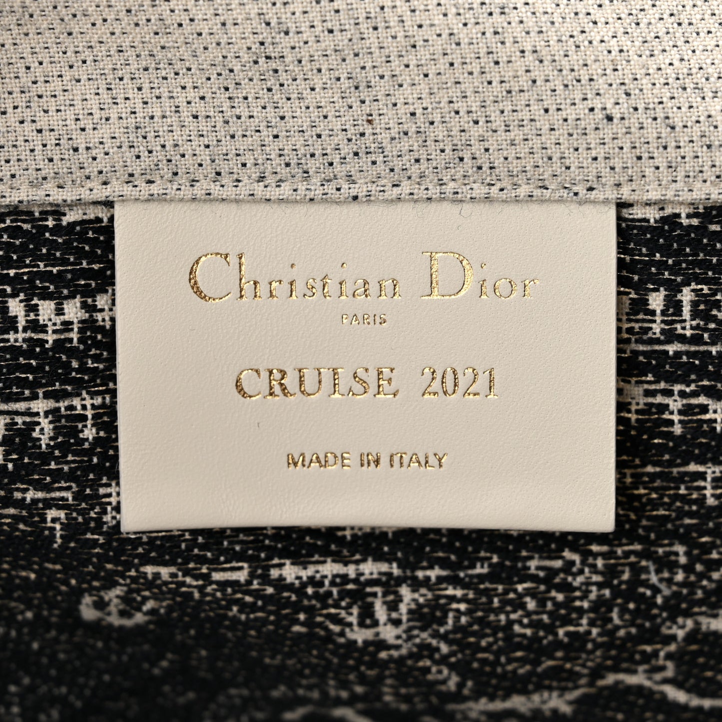 Canvas Print Cruise Tote Ivory Black