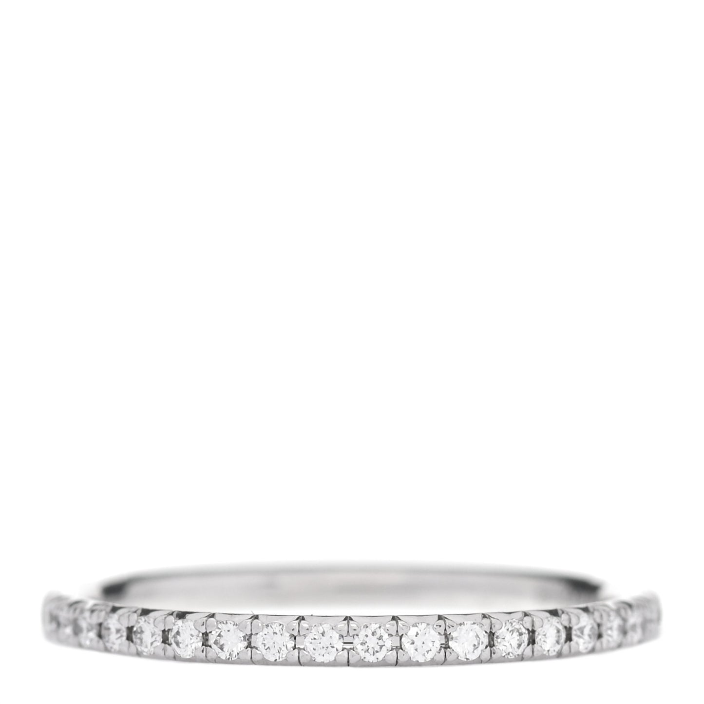 18K White Gold Diamond Metro Band Ring 49 5