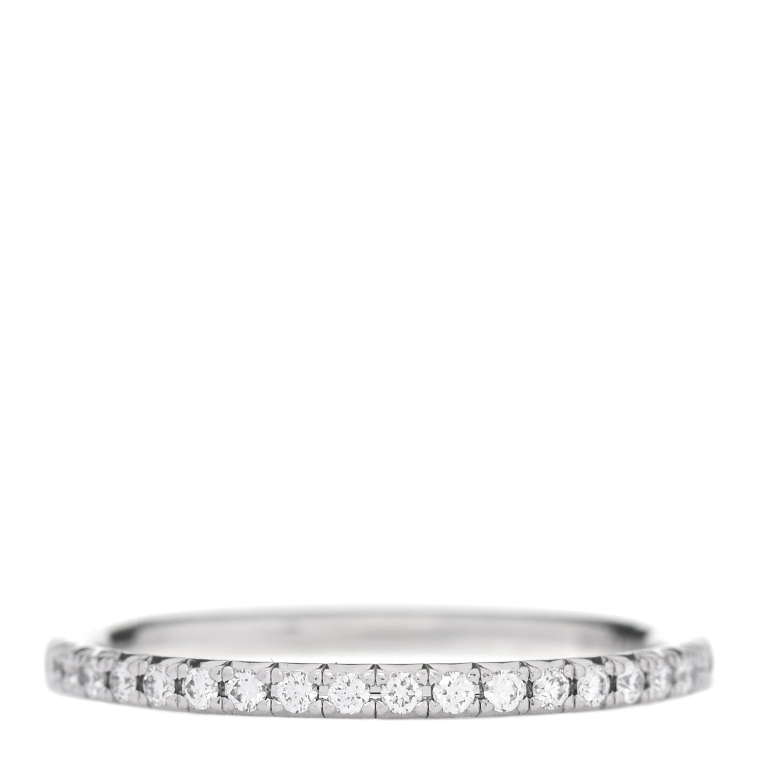 Tiffany 18K White Gold Diamond Metro Band Ring 49 5 3 of 5