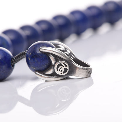 David Yurman Sterling Silver Lapis Lazuli 8mm Spiritual Beads Bracelet 5 of 8