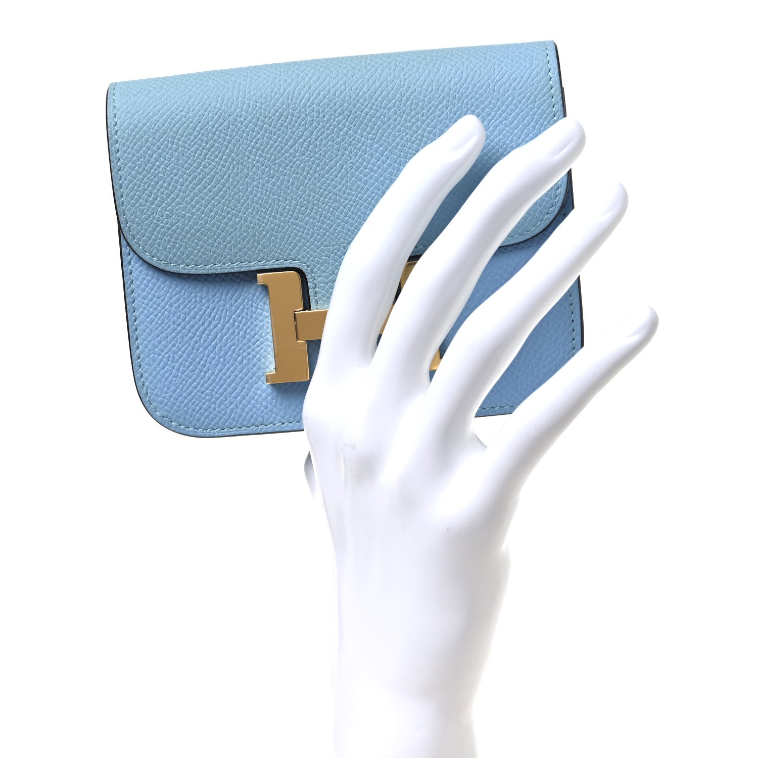 Hermes Epsom Constance Slim Wallet Celeste 2 of 10
