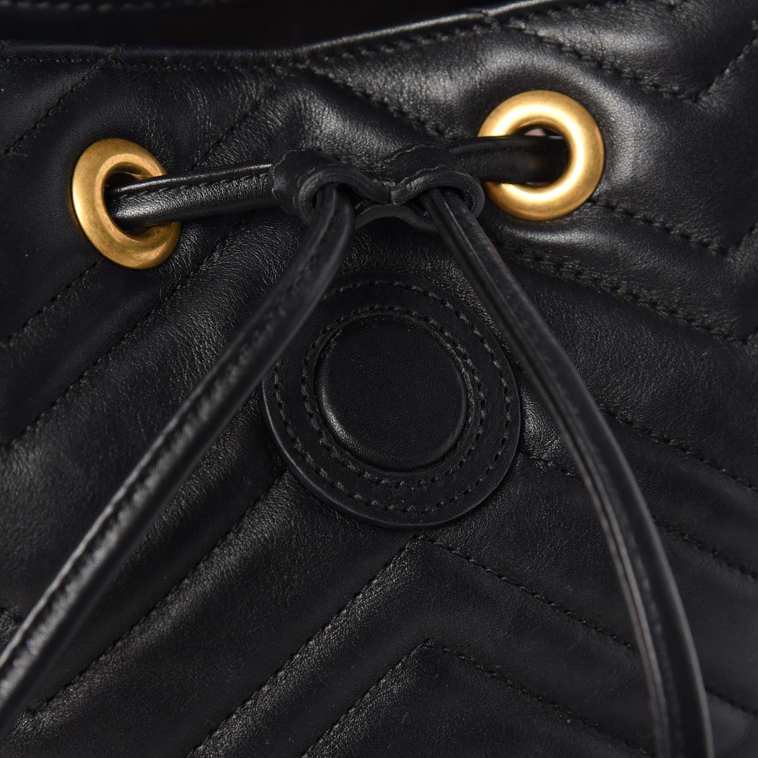 Gucci Calfskin Matelasse GG Marmont Flap Backpack Black 9 of 10