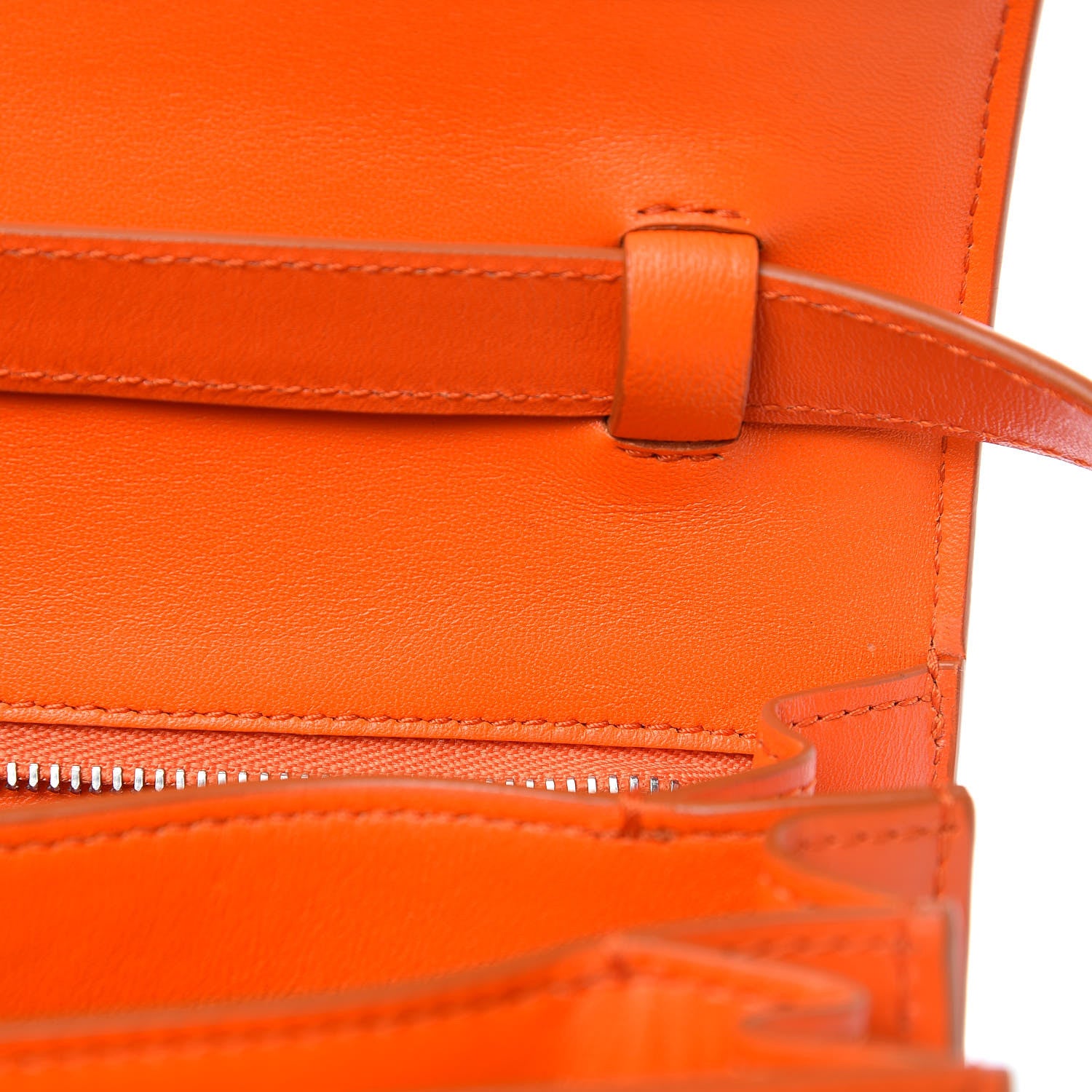 Celine Box Calfskin Small Classic Box Flap Bag Orange 11 of 12