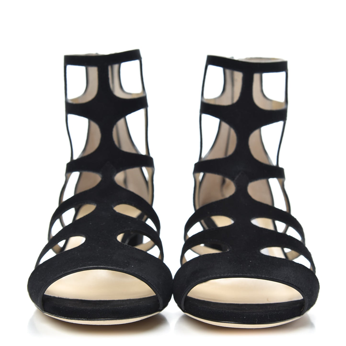 Suede Ren 35 Sandals 36 Black