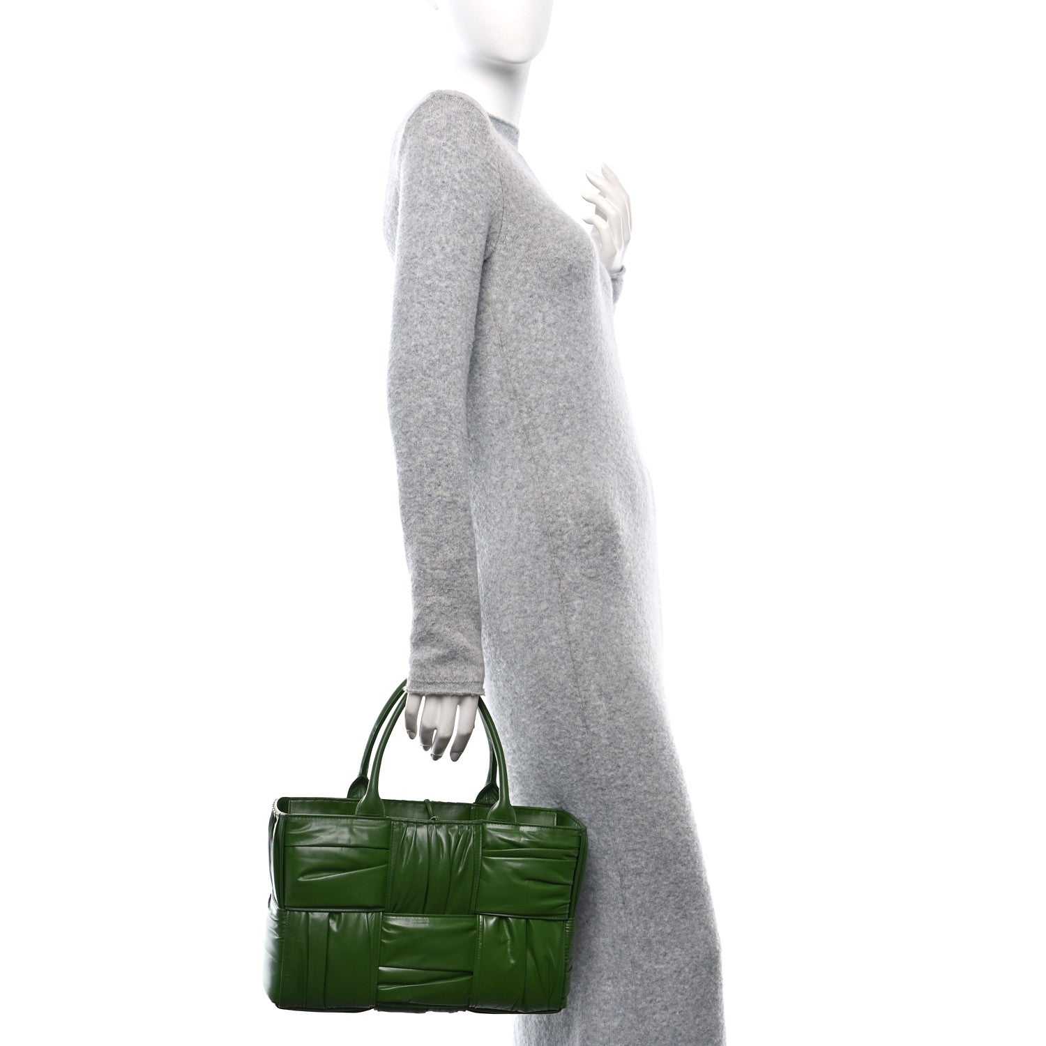 Bottega Veneta Foulard Intrecciato Pleated Medium Arco Tote Avocado 2 of 11