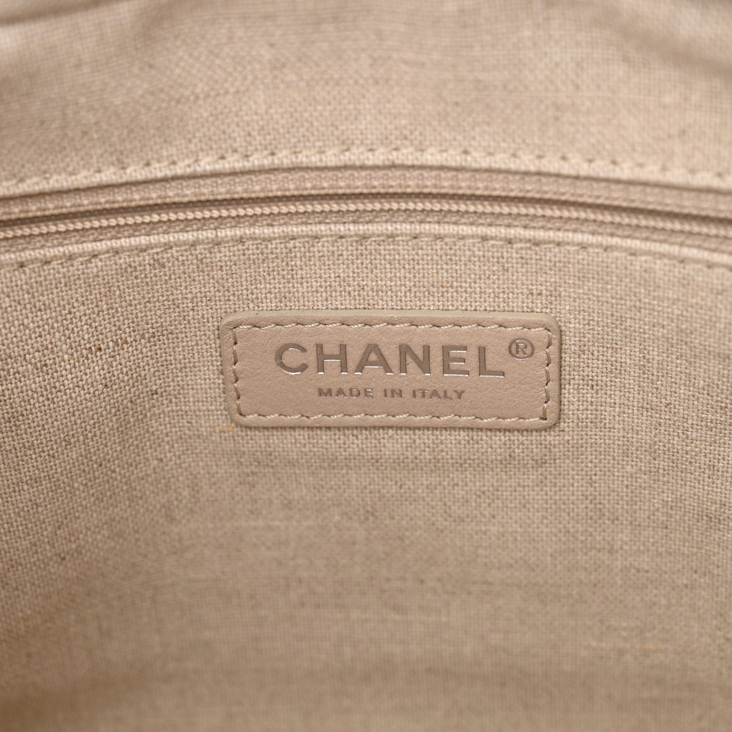 Canvas Deauville Small Bowling Bag Beige