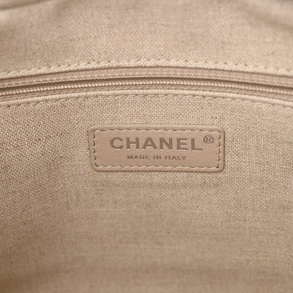 Chanel Canvas Deauville Small Bowling Bag Beige 6 of 13