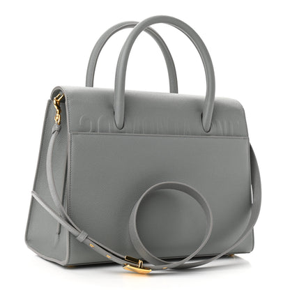 Christian Dior Grained Calfskin Large St. Honore Tote Grey Stone 3 of 9