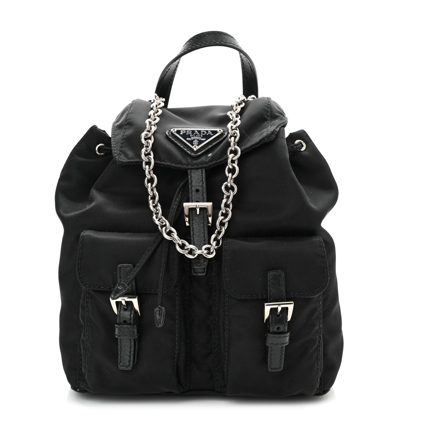 Nylon Vela Mini Crossbody Backpack Black