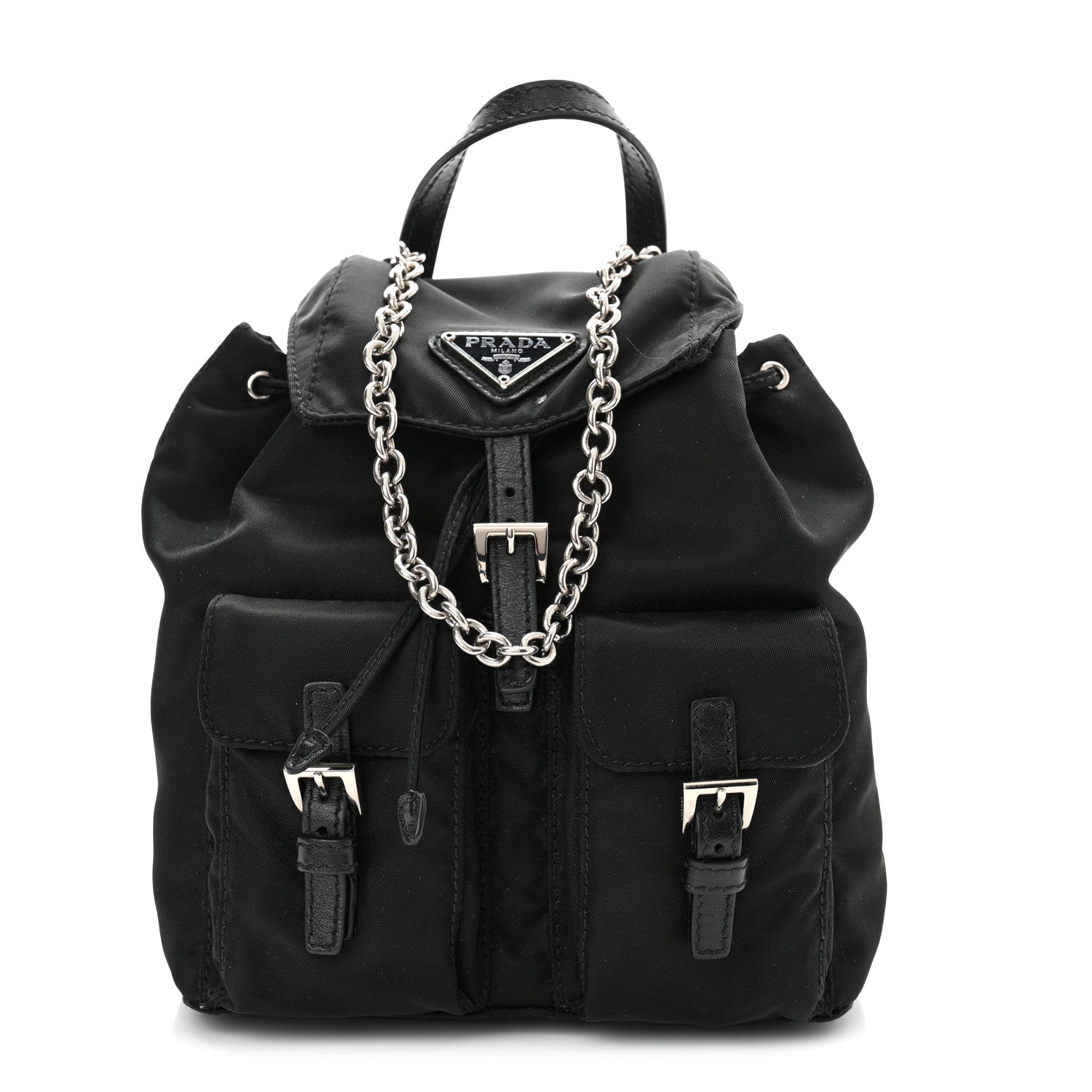 Prada Nylon Vela Mini Crossbody Backpack Black 1 of 11