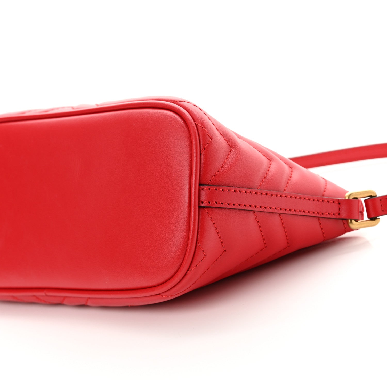 Gucci Calfskin Matelasse Chevron GG Marmont Sling Shoulder Bag Rosso 10 of 10