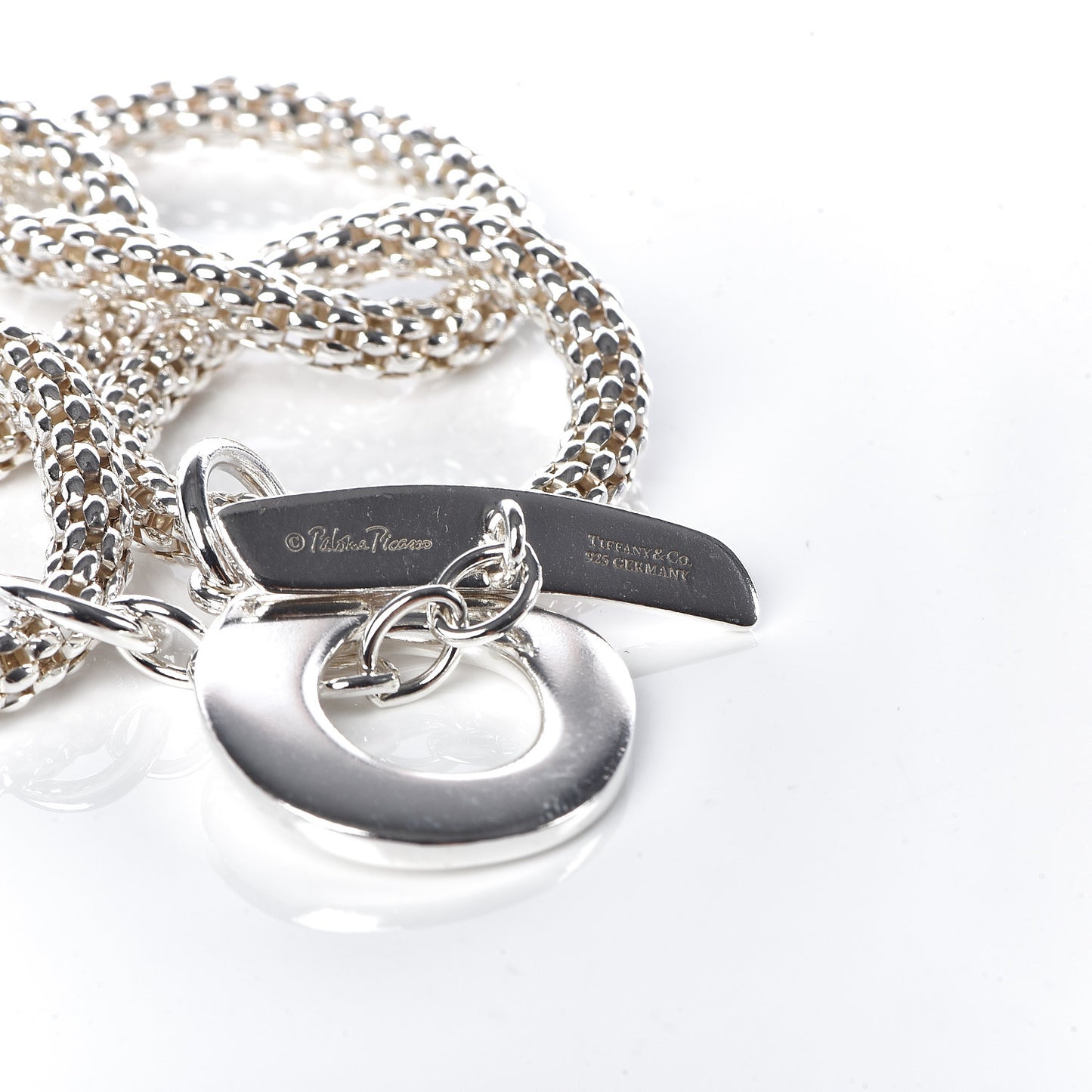 Sterling Silver Paloma Picasso Textured Link Toggle Bracelet