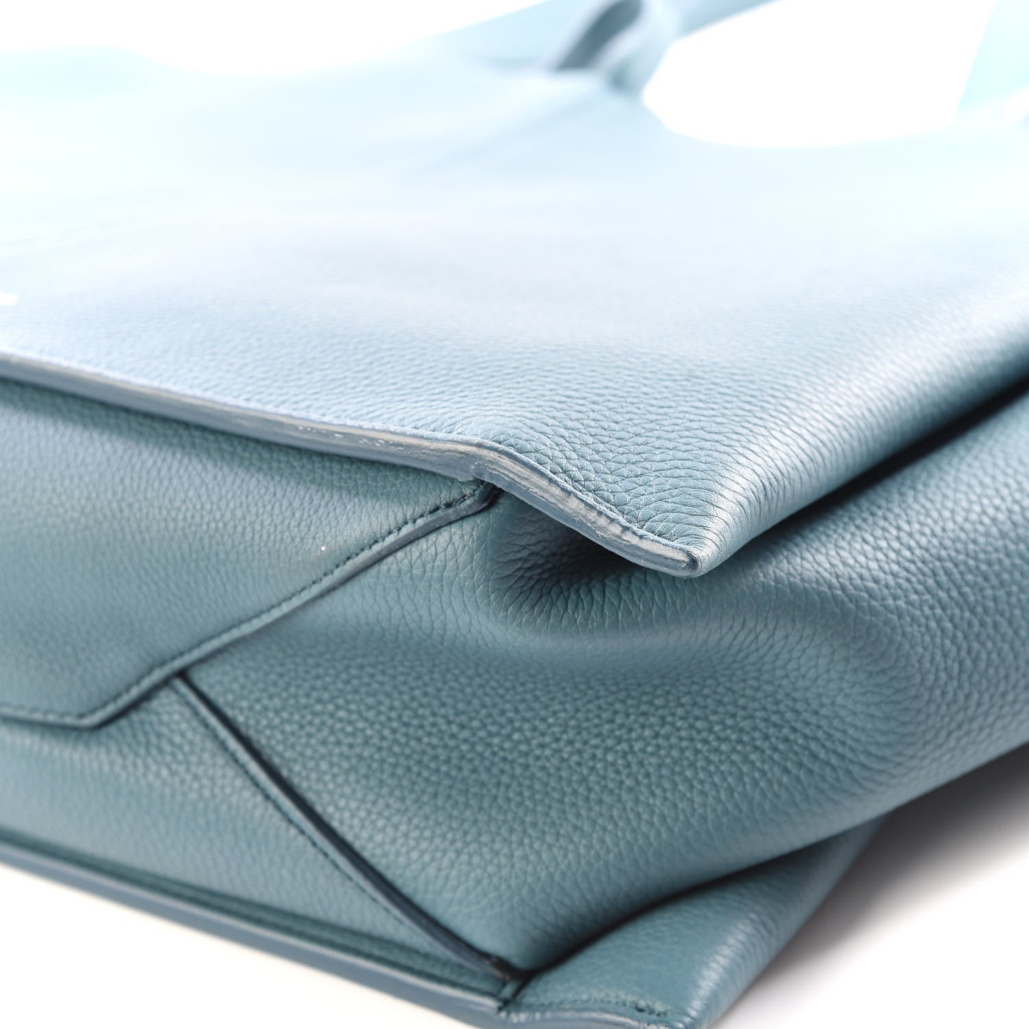 Celine Baby Grained Calfskin Medium Tri-Fold Bag Ocean 6 of 10