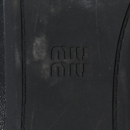 Miu Miu Nappa Ruched Ballerina Flats 37 Black 9 of 9