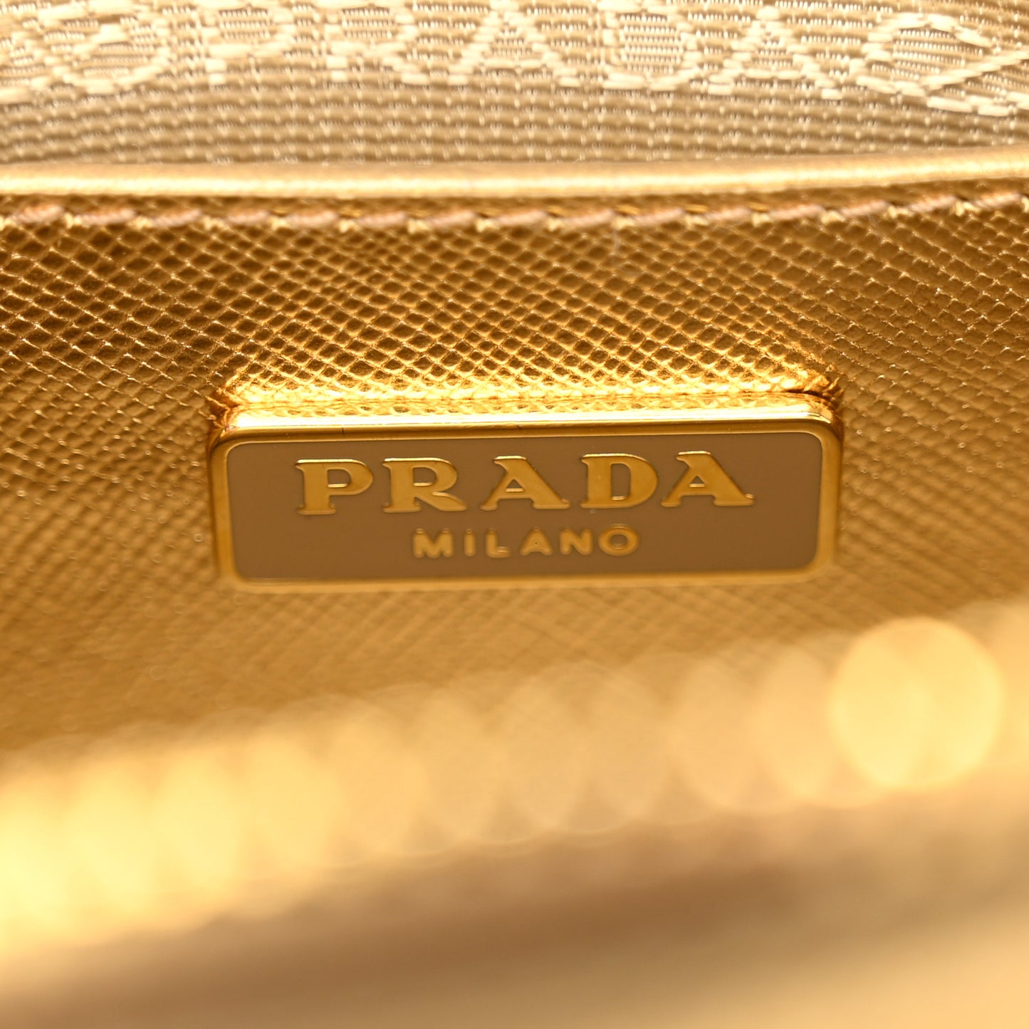 Saffiano Lux Mini Promenade Tote Platino