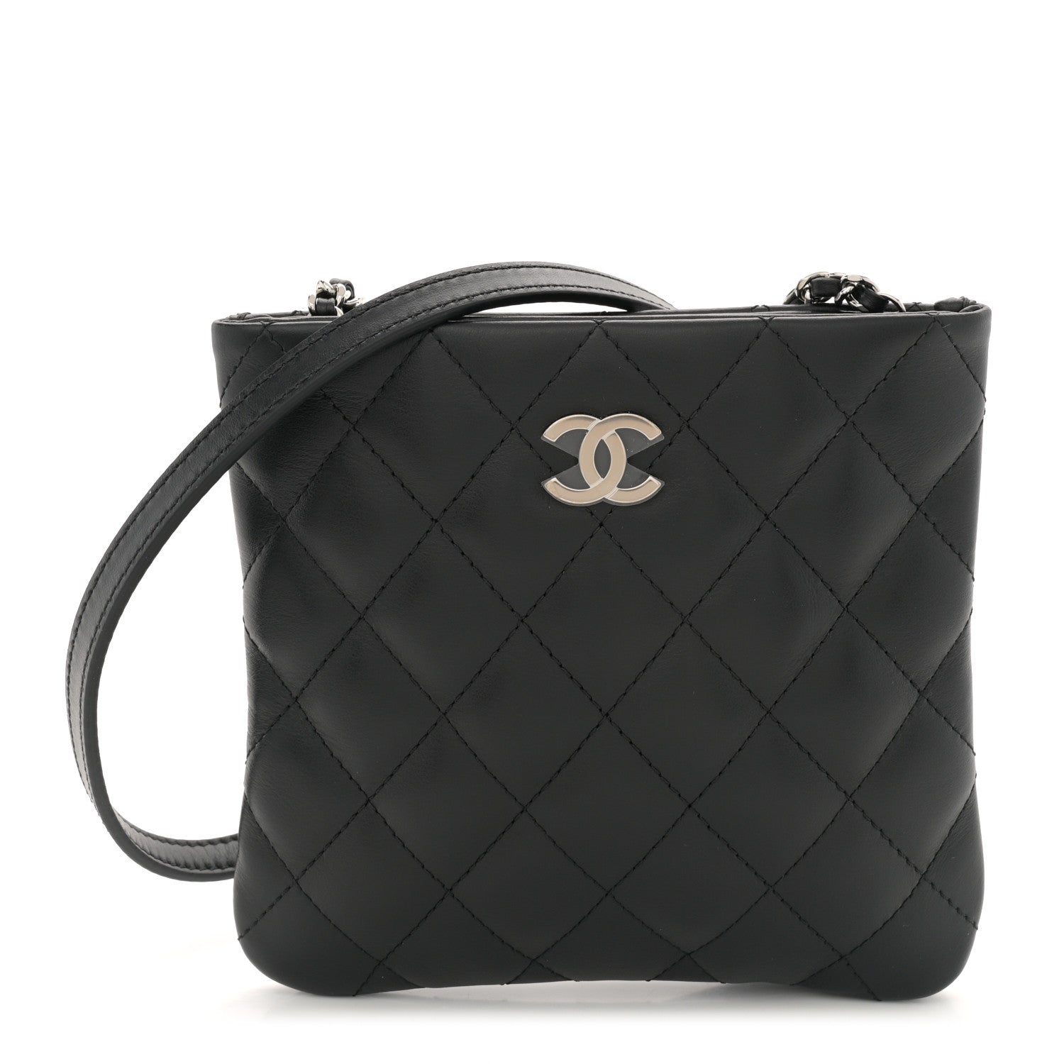 Chanel Lambskin Quilted Crossbody Bag Black 1 of 11