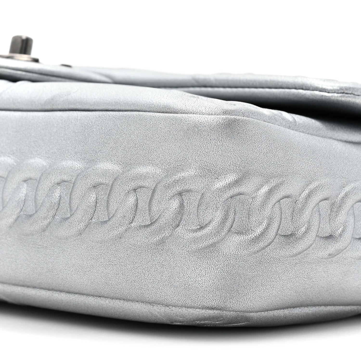 Chanel Metallic Lambskin Symbols Medium Single Flap Silver 8 of 10