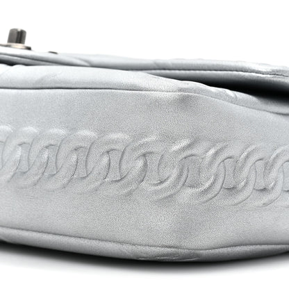 Chanel Metallic Lambskin Symbols Medium Single Flap Silver 8 of 10