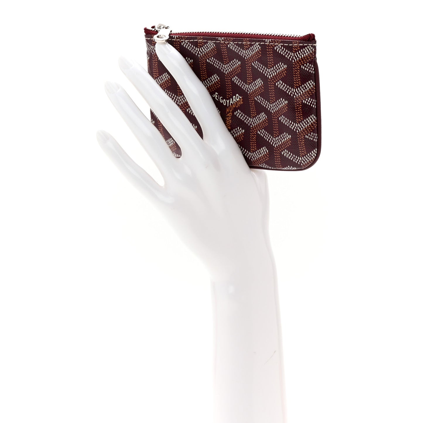 Goyardine Nano Senat Key Pouch Burgundy