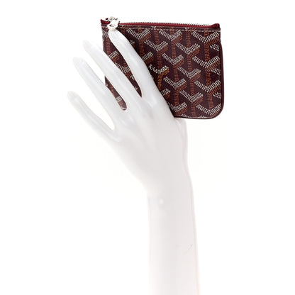 Goyard Goyardine Nano Senat Key Pouch Burgundy 2 of 8