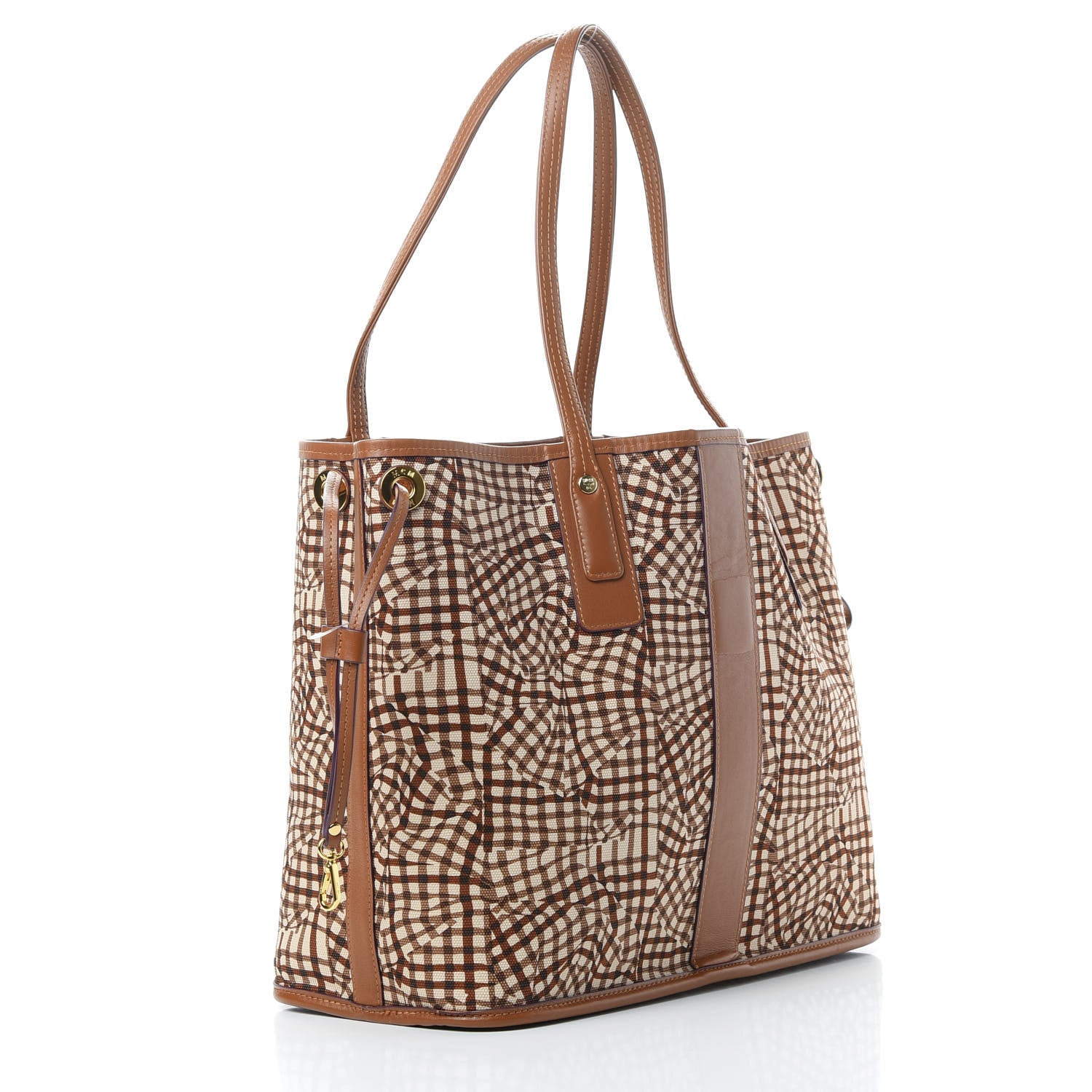 MCM Visetos Medium Liz Reversible Shopper Tote Cognac 6 of 16