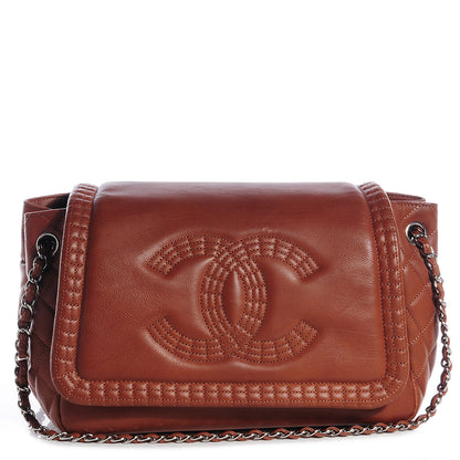 Chanel Calfskin Coco Bengal Accordion Flap Camel 1 of 8