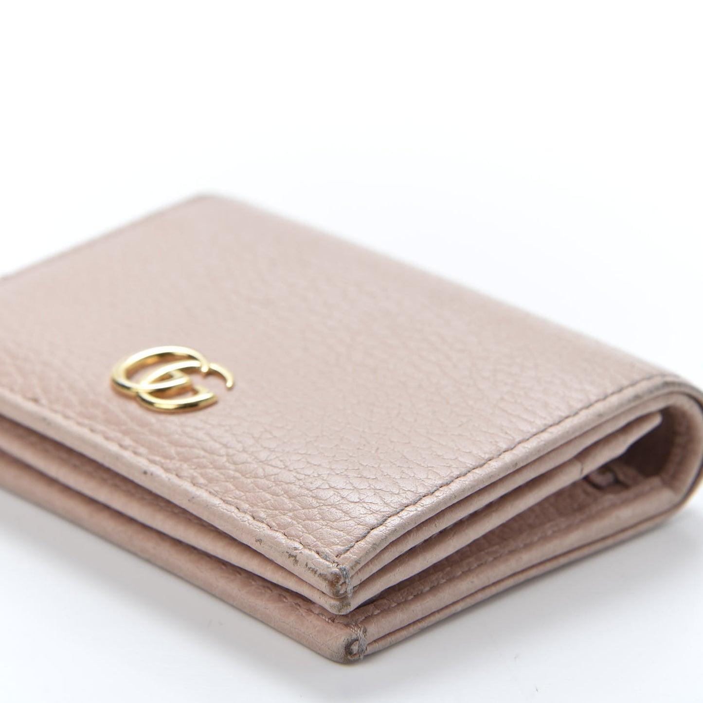 Dollar Calfskin GG Marmont Card Case Perfect Pink
