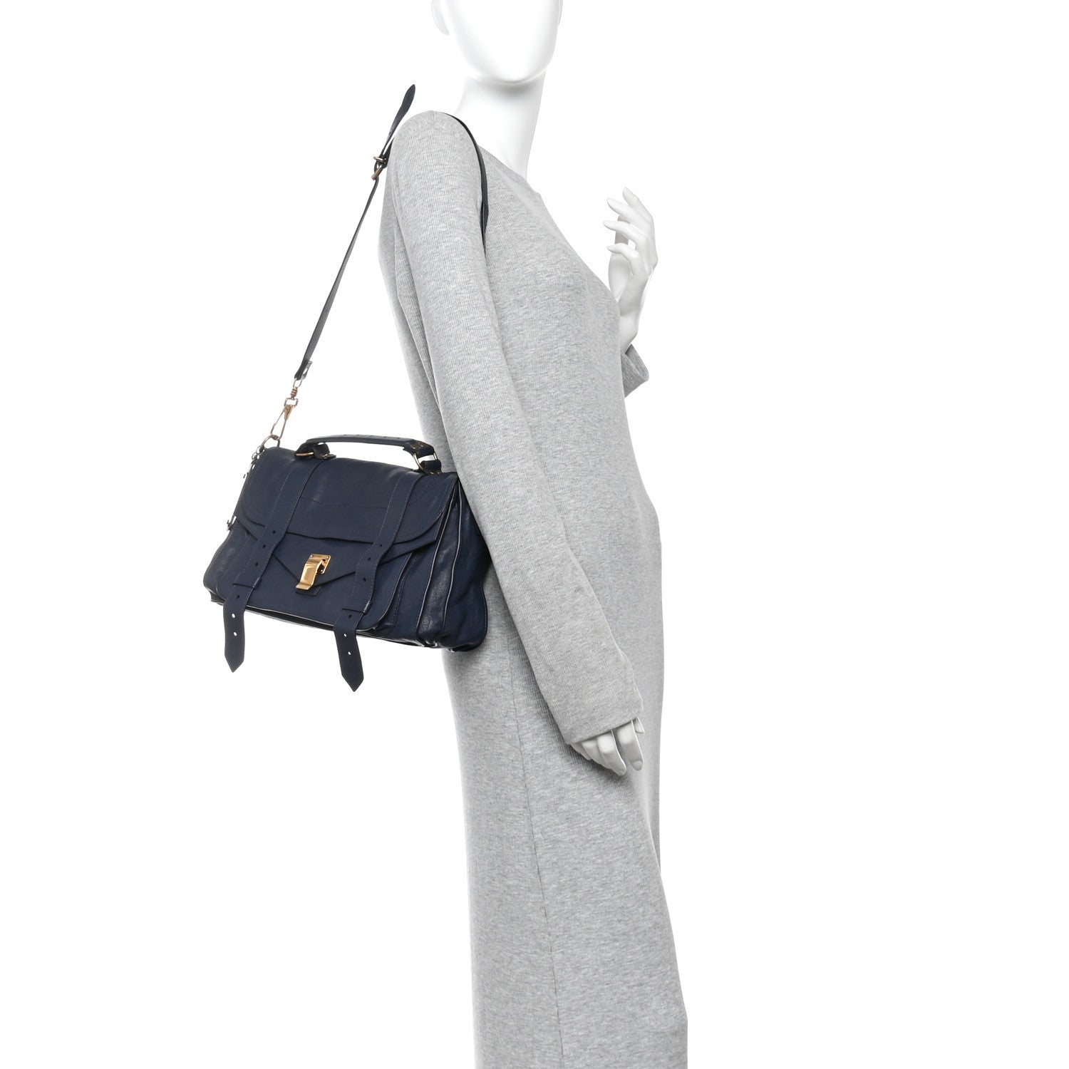 Proenza Schouler Lambskin Medium PS1 Satchel Midnight 2 of 12