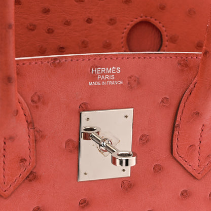 Hermes Ostrich Birkin 30 Bougainvillea 6 of 14