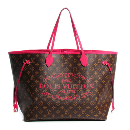 Louis Vuitton Monogram Articles de Voyage Ikat Neverfull GM Rose Indien 1 of 7