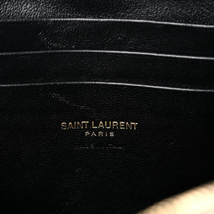 Saint Laurent Grain De Poudre Matelasse Monogram Mini Lou Camera Bag Dark Beige 6 of 11