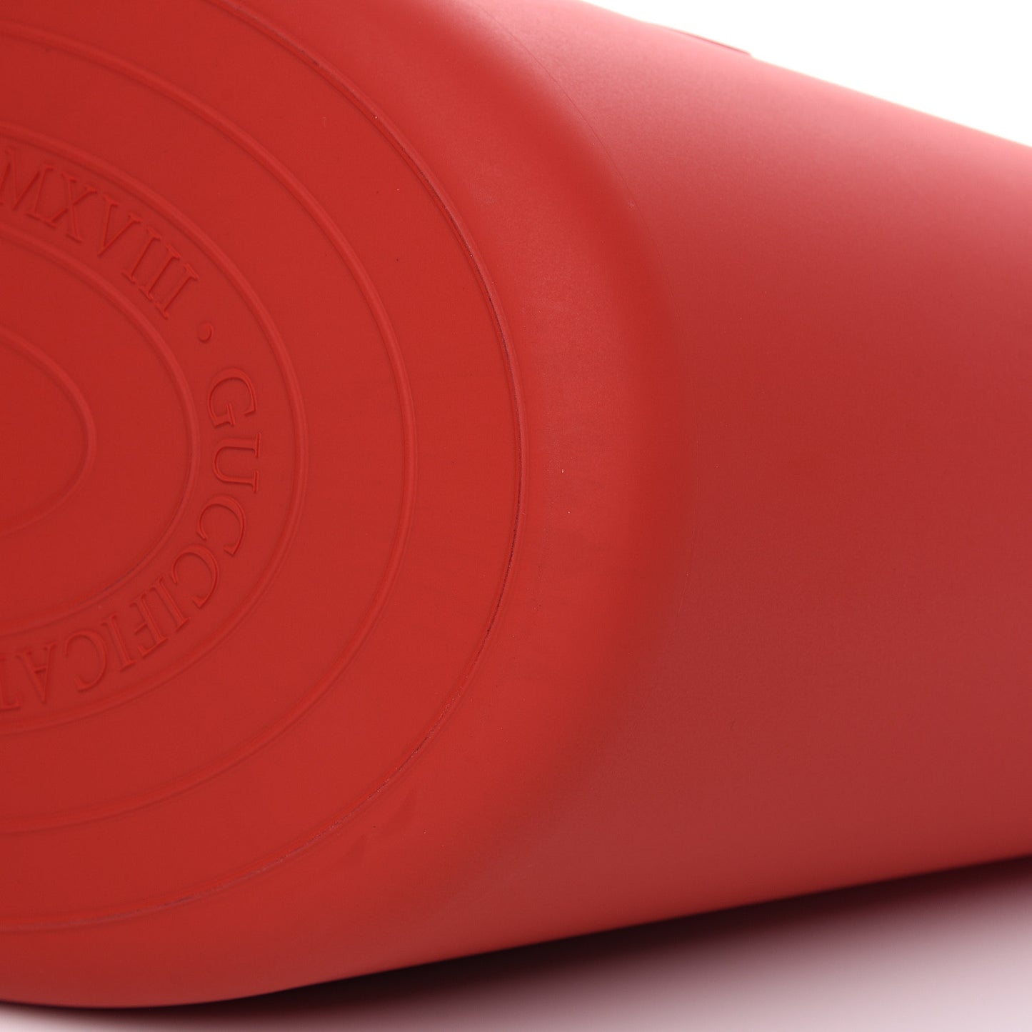 Rubber Oversized Logo Tote Red
