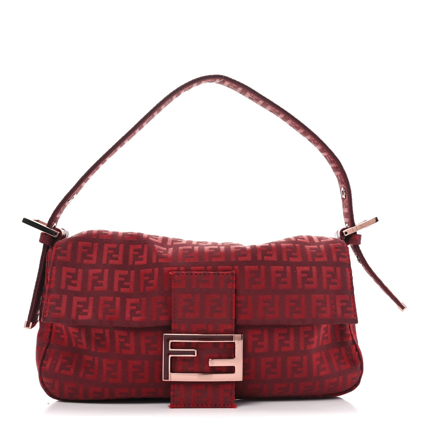 Fendi Zucchino Baguette Rosso 1 of 10