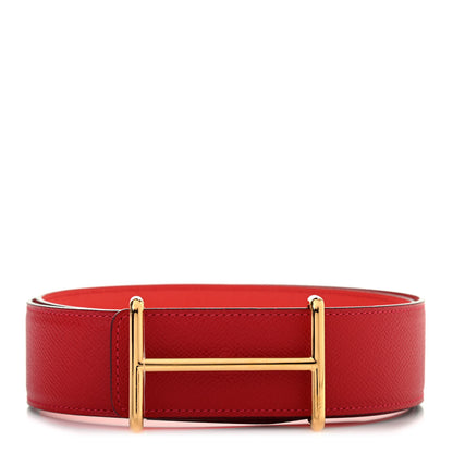 Hermes Epsom 40mm Idem Belt 85 Rouge Casaque Rose Jaipur 1 of 6
