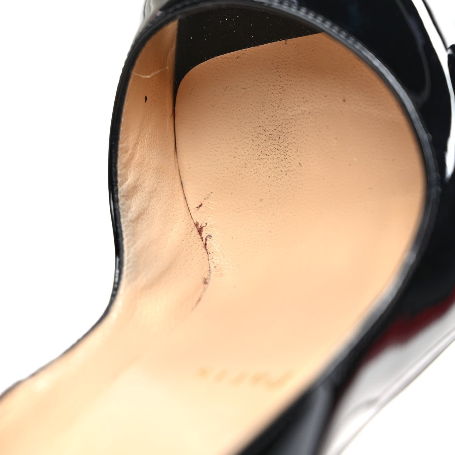 Christian Louboutin Patent Lady Peep 150 Pumps 38 Black 9 of 9