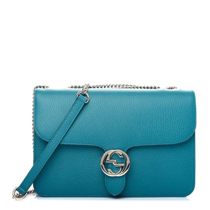 Gucci Dollar Calfskin Interlocking G Shoulder Bag Deep Cobalt 1 of 10