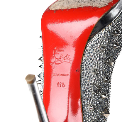 Christian Louboutin Strass Very Mix 150 Pumps 41.5 Silver 9 of 25