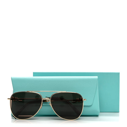 Tiffany Metal Knot Aviator Sunglasses TF3116 Pale Gold 7 of 7