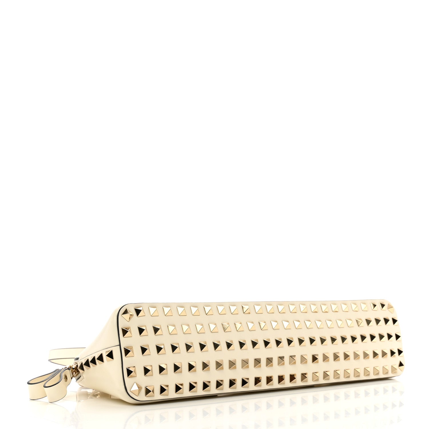 Valentino Garavani Smooth Calfskin Rockstud East West Top Handle Bag Ivory 4 of 9