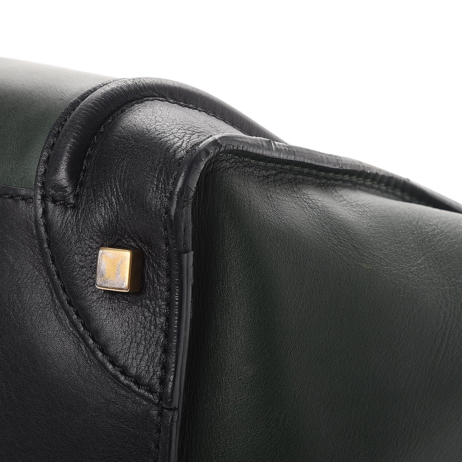 Celine Smooth Calfskin Mini Bi-Color Luggage Forest Black 18 of 18