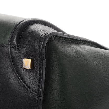 Celine Smooth Calfskin Mini Bi-Color Luggage Forest Black 18 of 18