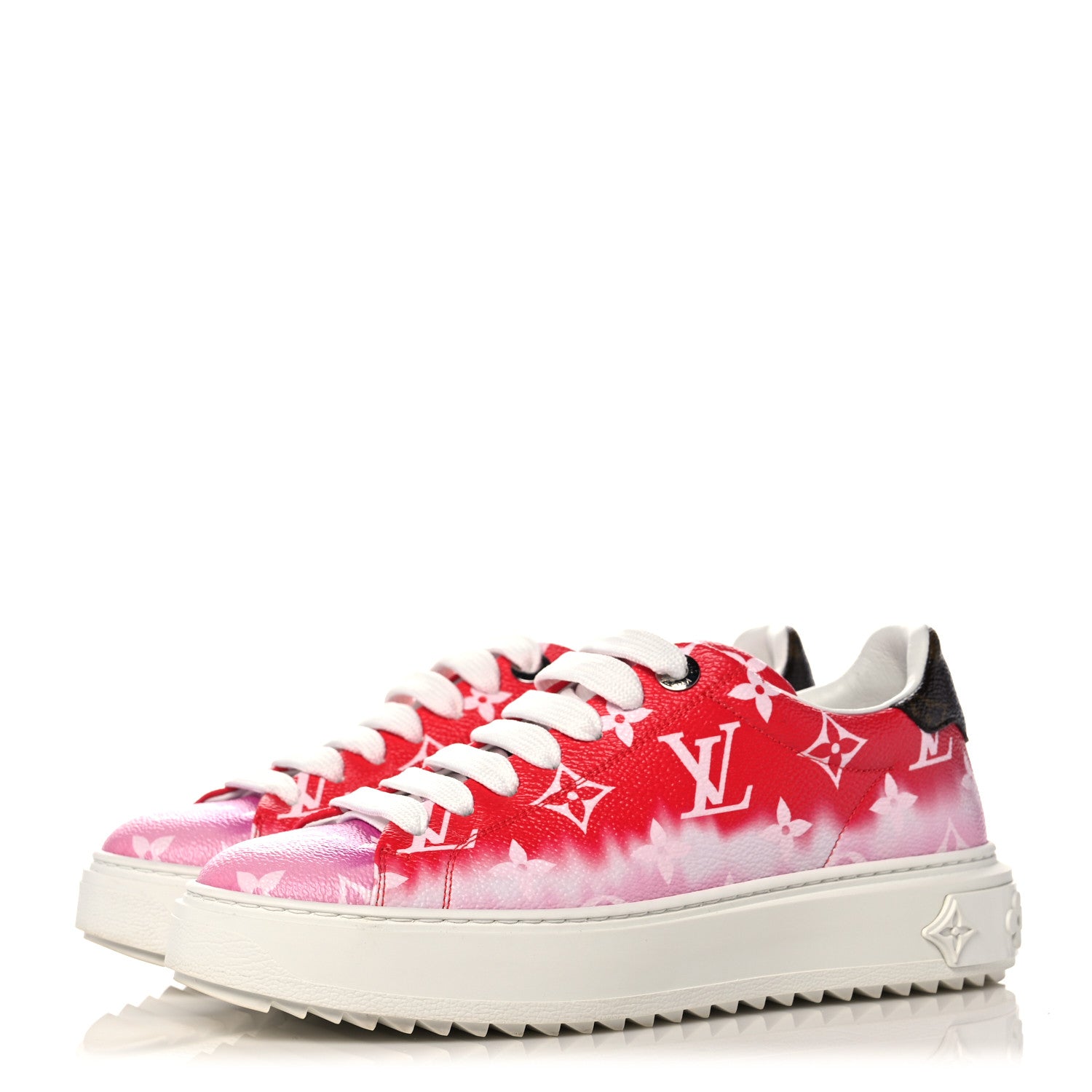 Louis Vuitton Monogram Escale Time Out Sneakers 36 Red 3 of 9
