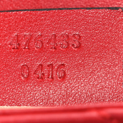 Gucci Calfskin Matelasse Super Mini GG Marmont Shoulder Bag Hibiscus Red 7 of 11