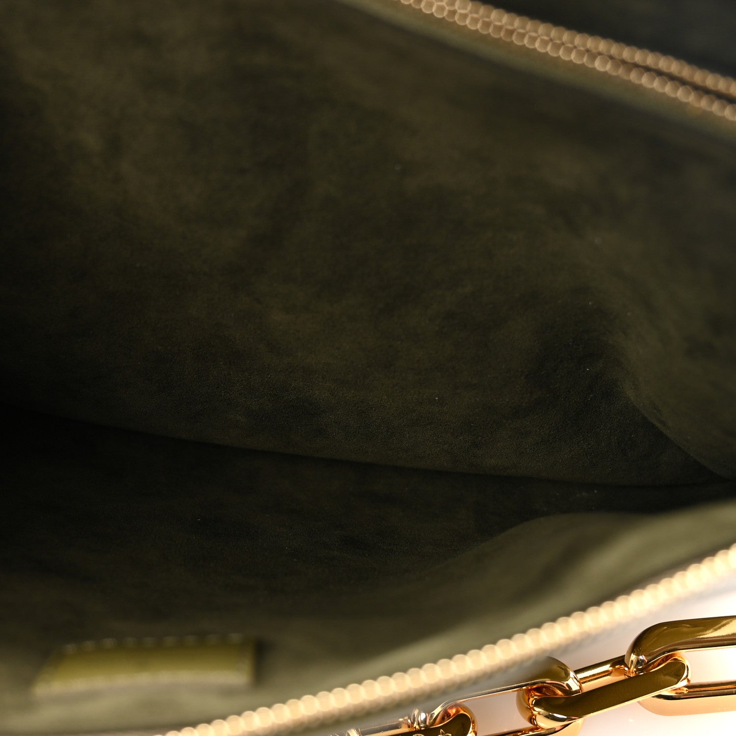 Louis Vuitton Lambskin Embossed Monogram Coussin MM Khaki 5 of 9