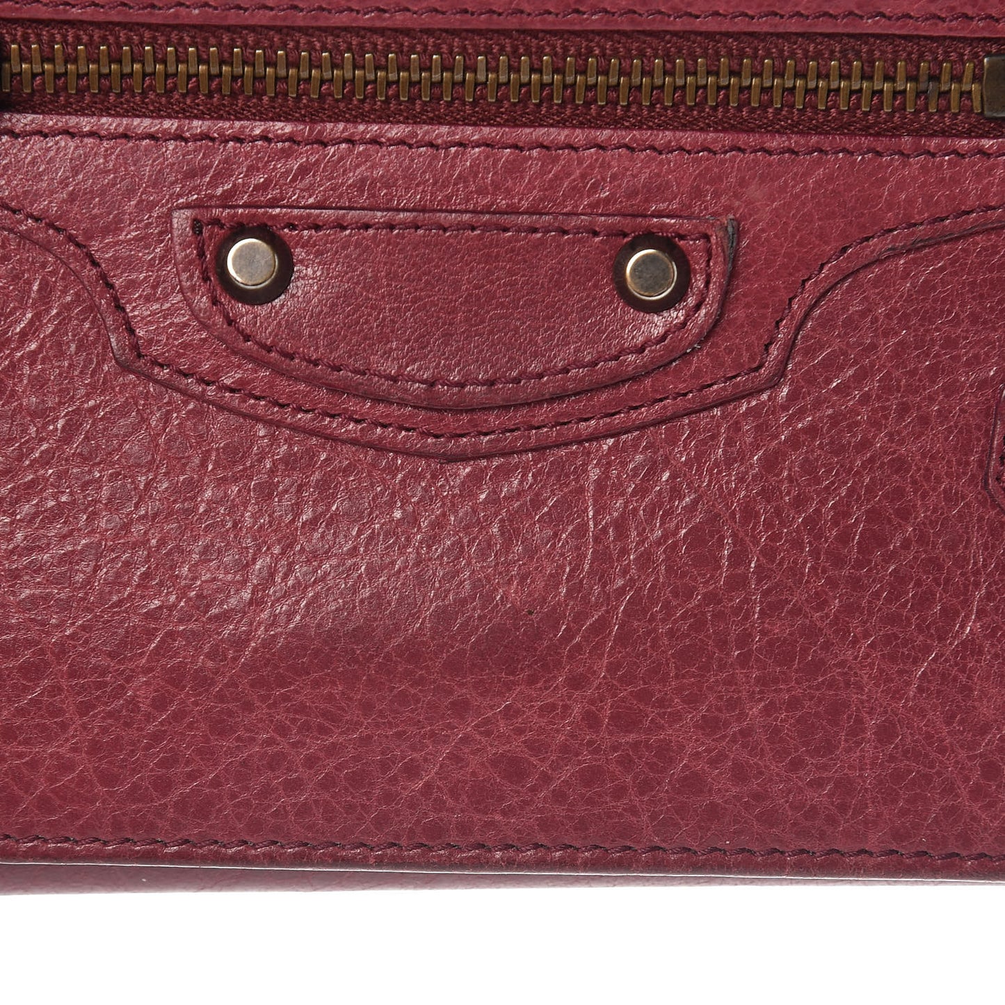 Agneau Classic Hardware Money Wallet Cassis